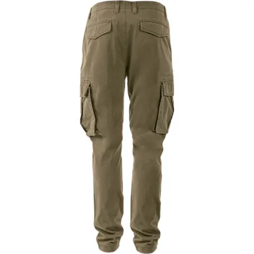 Mens Heritage Slim Fit Cargo Trousers Khaki Back